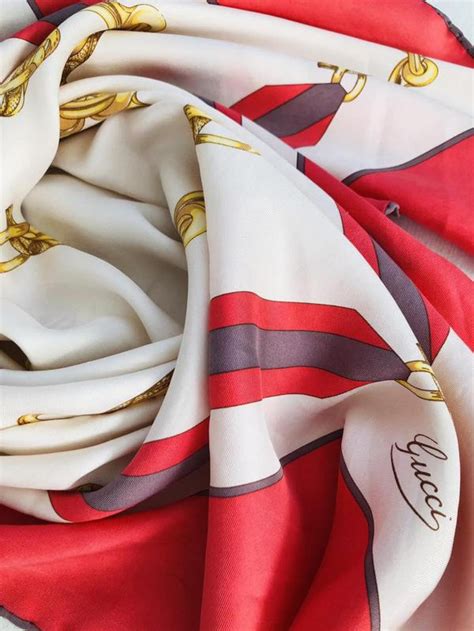 vintage gucci neck scarf|authentic gucci silk scarf.